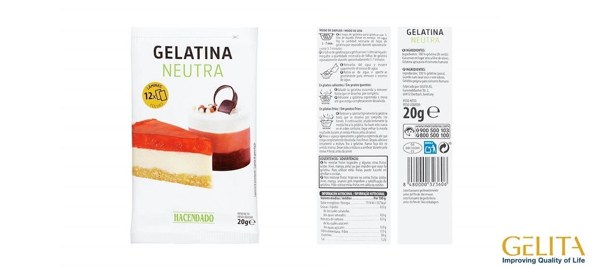 Imagen De Alerta Por Salmonella En Este Producto Que Vende Mercadona 1 Post Gelatina Neutra Hacendado Gelita