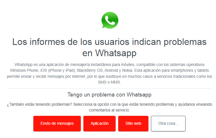 Problemas Whatsapp