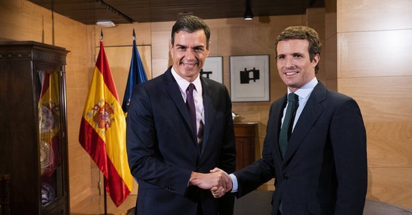 Sánchez y Casado se han reunido esta mañana en La Moncloa