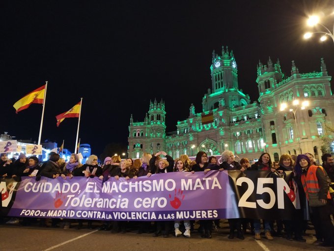 Arranca la gran manifestación contra la violencia de género en Madrid