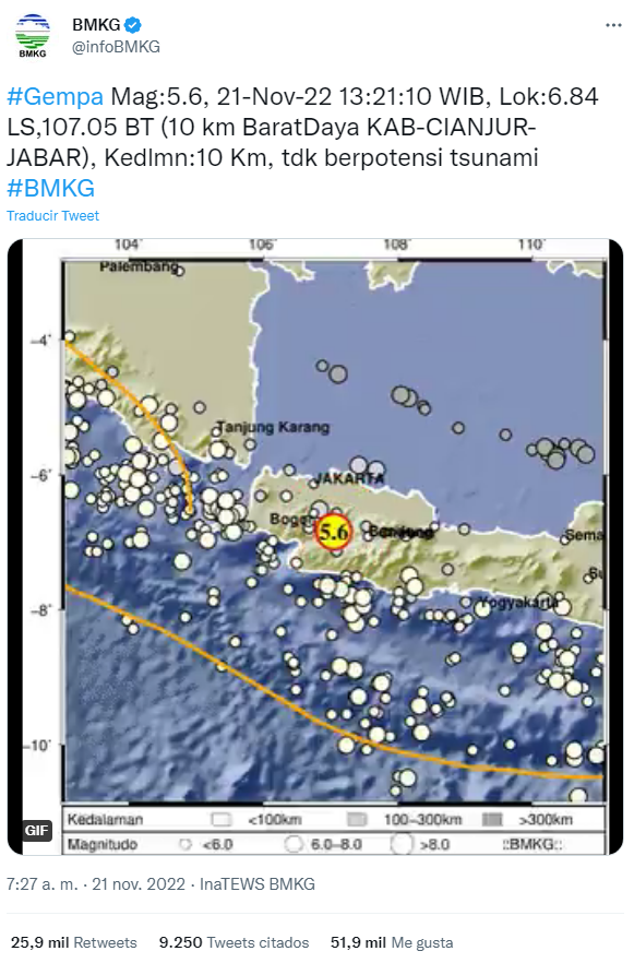 Imagen De Un Terremoto En Indonesia Deja Decenas De Fallecidos Y Más De 700 Heridos 2 Bmkg