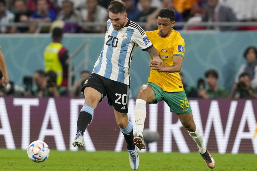 Argentina en el partido contra Australia
