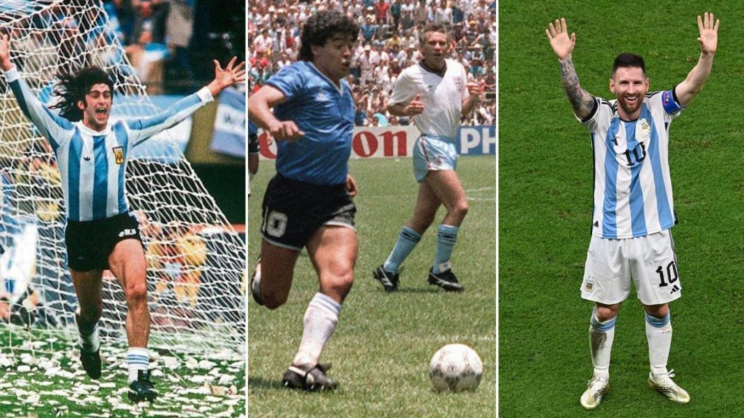 Messi, Maradona y Kempes
