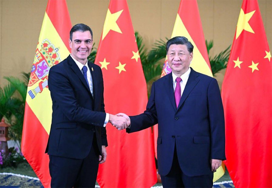 Pedro Sanchez Y Xi Jinping
