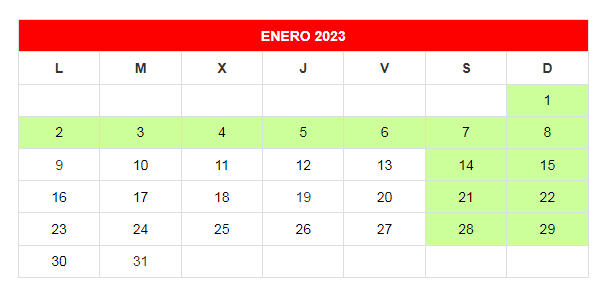 Calendario Escolar Madrid