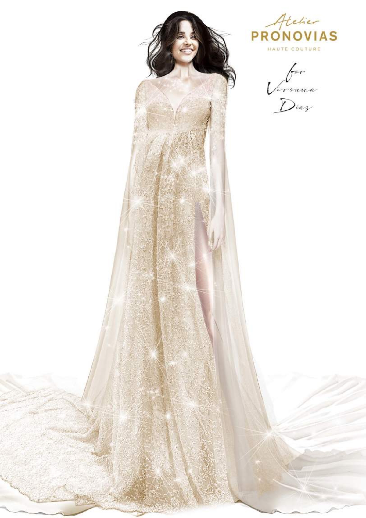 Imagen De La Influencer Verónica Díaz Triunfa En Los Goya Con Un Vestido Premamá De Pronovias 2 Boceto Pronovias