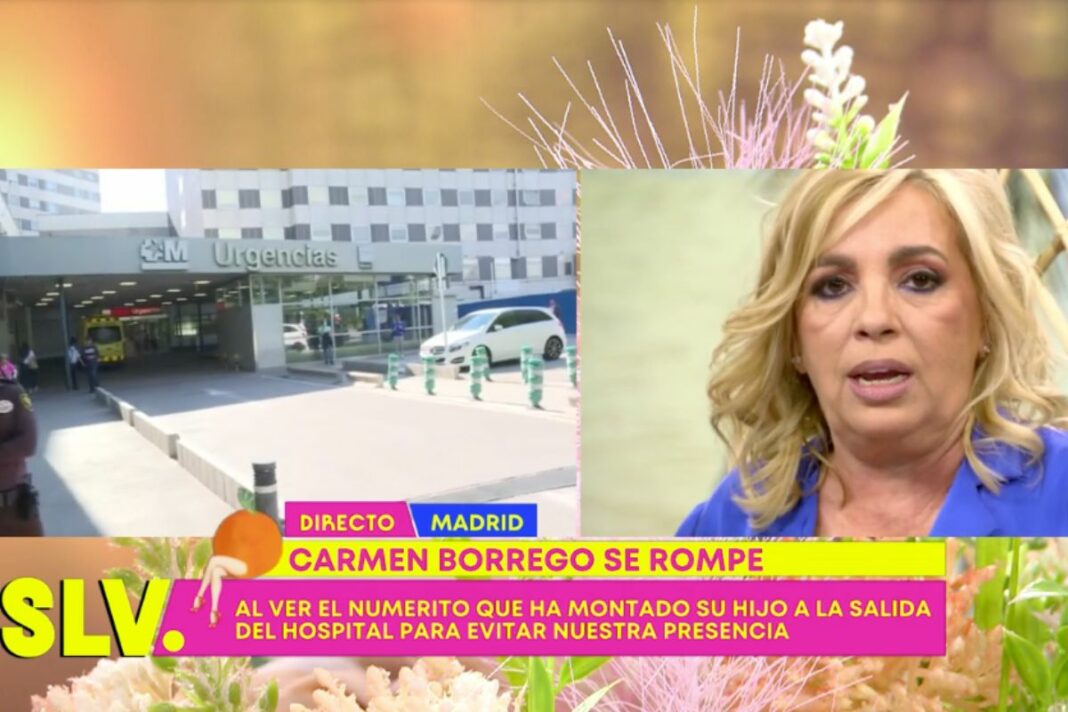 El hijo de Carmen Borrego escapa de la prensa